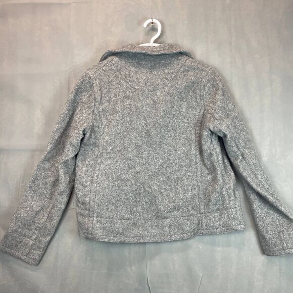 GAP Peacoat Jacket Women’s Size M Gray Double Breasted Pocket Wool Blend - Picture 10 of 12